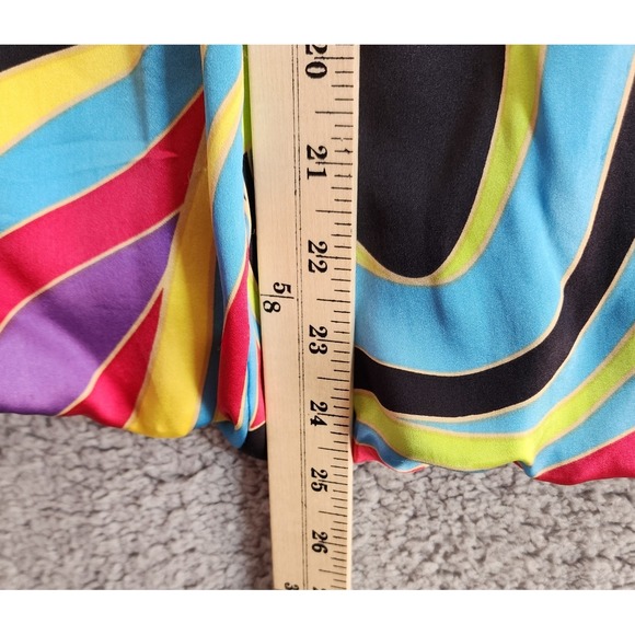 Caché Silk Strapless Cocktail Dress Size 2 Y2K Swirl Babydoll Mini Bubble Hem - Picture 5 of 8